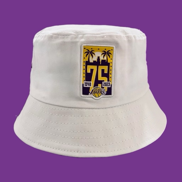 LAKERS 75 year 1948 2023 commemorative patch bucket hat Official Merchandise - Picture 3 of 5